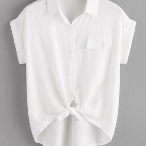 Dolman Short Sleeve Blouse (SHEIN)